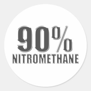 Nitromethane drag racing fuel classic round sticker