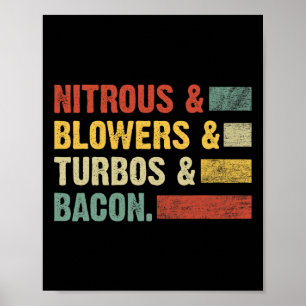 Nitrous Blowers Turbos Bycon Food Retro Bbq Meat  Poster