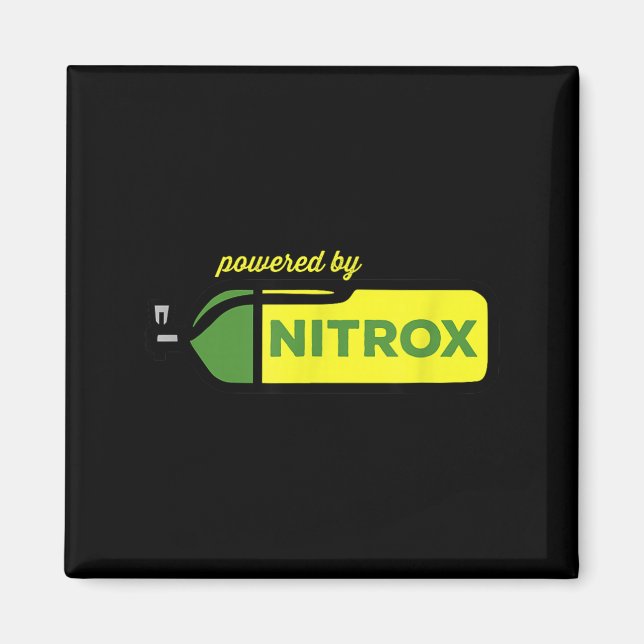 Nitrox powered by Diver Scuba Diving Underwater Magnet (Front)