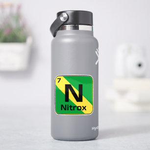 Nitrox Scuba Diver Flag Periodic Table Sticker