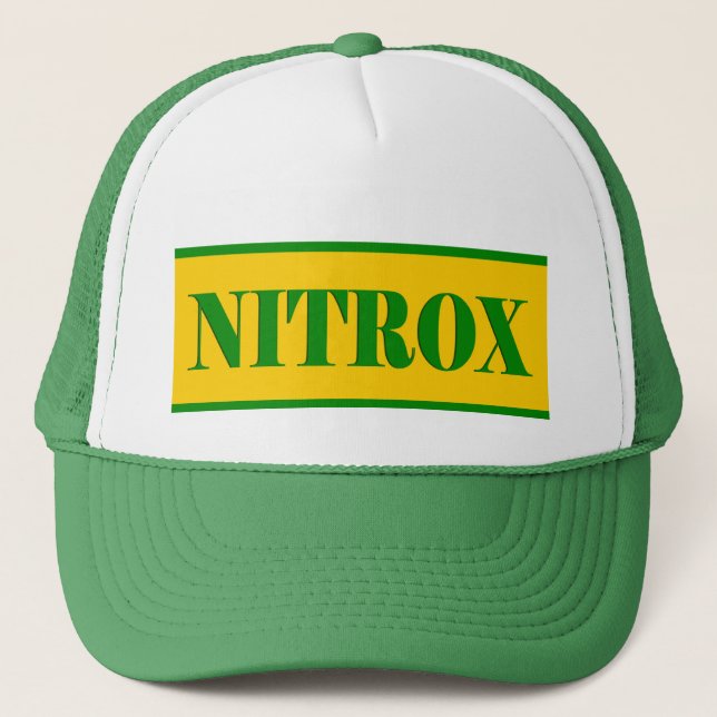 NITROX SYMBOL GREEN YELLOW SCUBA HAT (Front)