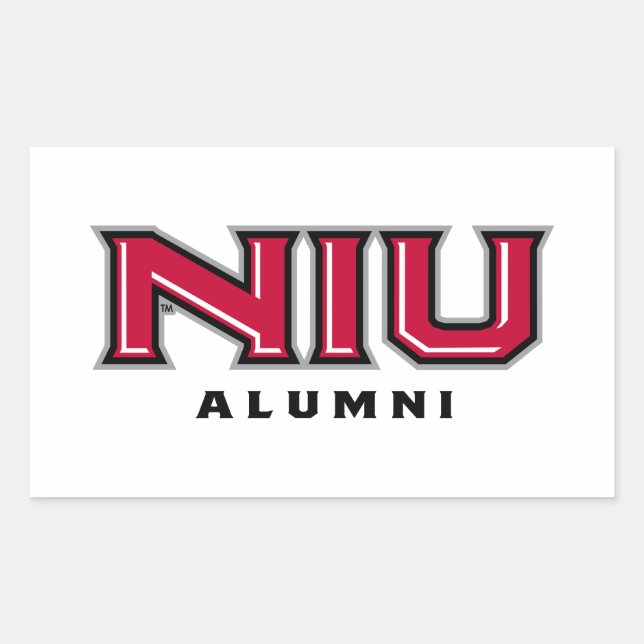 NIU Alumni Rectangular Sticker (Front)