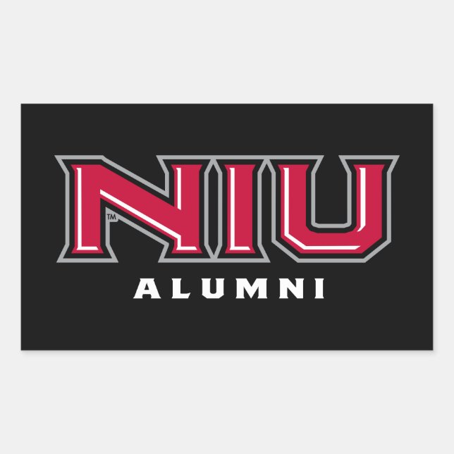 NIU Alumni Rectangular Sticker (Front)