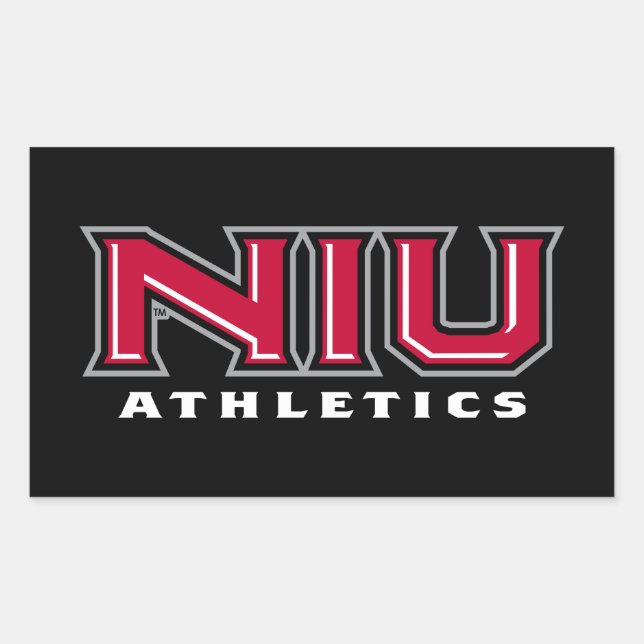NIU Athletics Rectangular Sticker (Front)