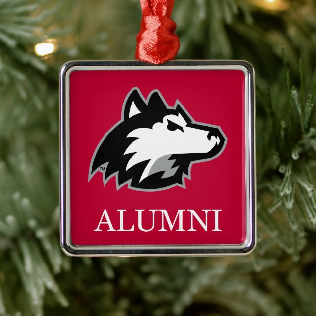 NIU Huskies Alumni Metal Ornament (Tree)