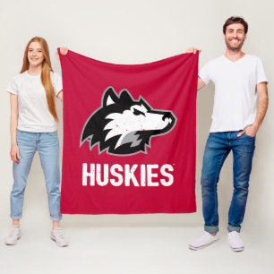 NIU Huskies Distressed Fleece Blanket