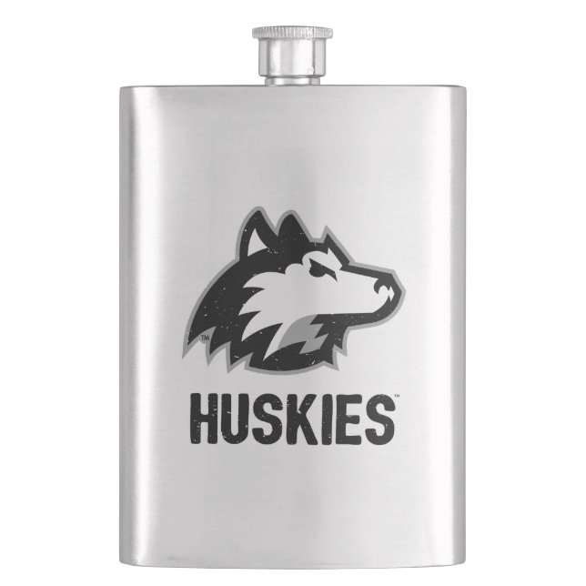 NIU Huskies Distressed Hip Flask (Front)