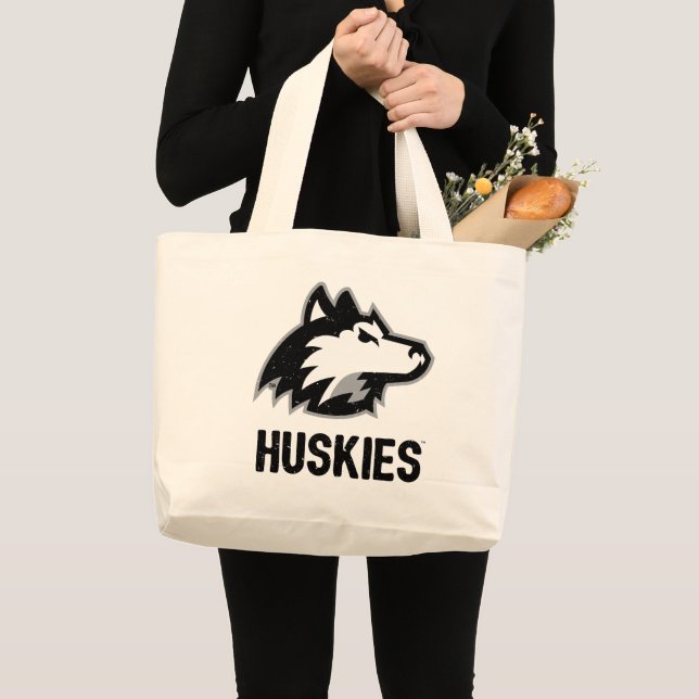 NIU Huskies Distressed Large Tote Bag (Front (Product))