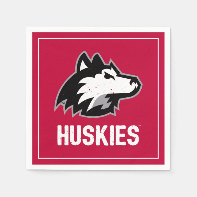 NIU Huskies Distressed Napkin (Front)