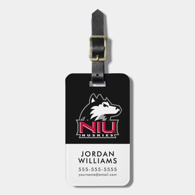 NIU Huskies Luggage Tag (Front Vertical)