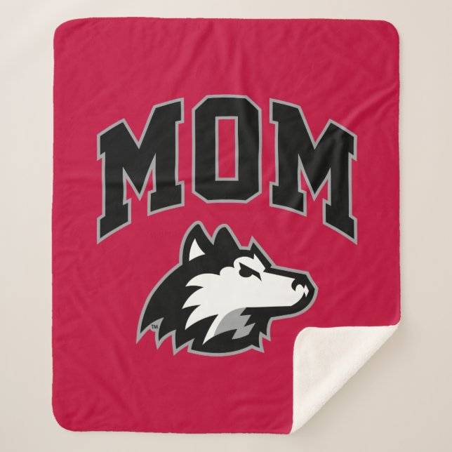 NIU Huskies Mum Sherpa Blanket (Front)
