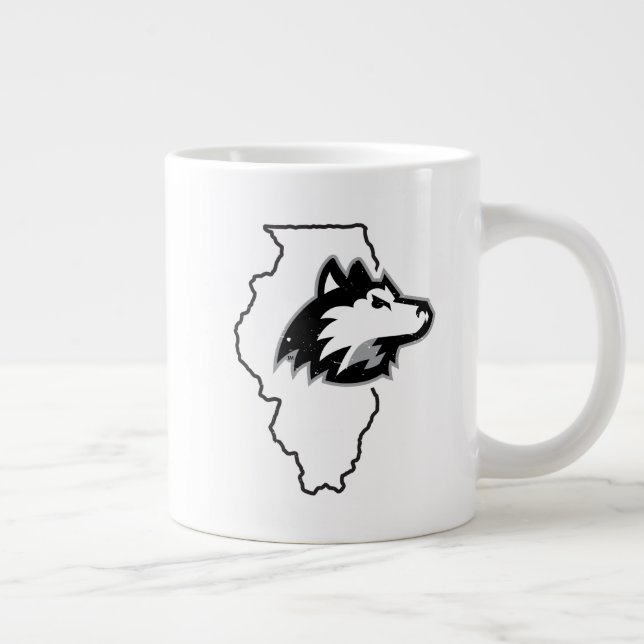 NIU Huskies State Love Large Coffee Mug (Right)