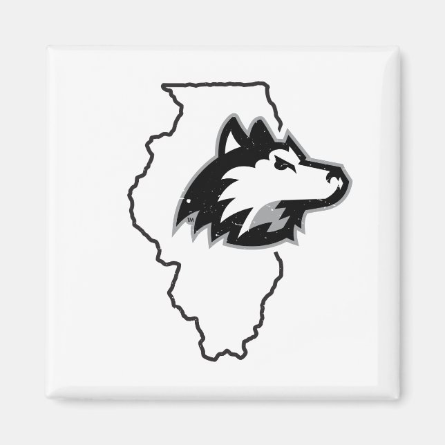NIU Huskies State Love Magnet (Front)
