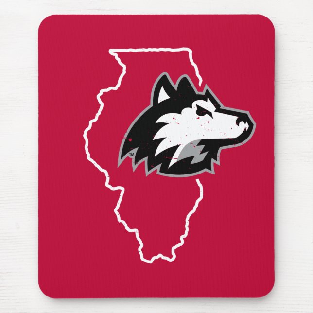 NIU Huskies State Love Mouse Pad (Front)