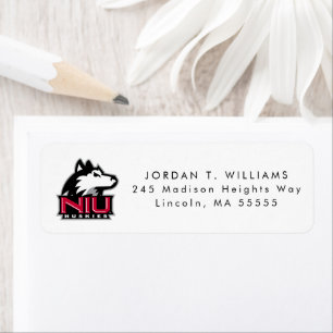 NIU Huskies Wordmark Return Address Label
