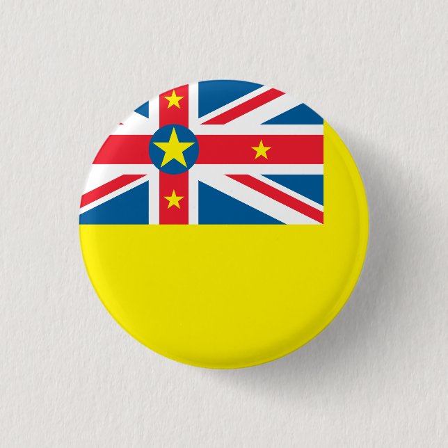 Niue Flag 3 Cm Round Badge (Front)
