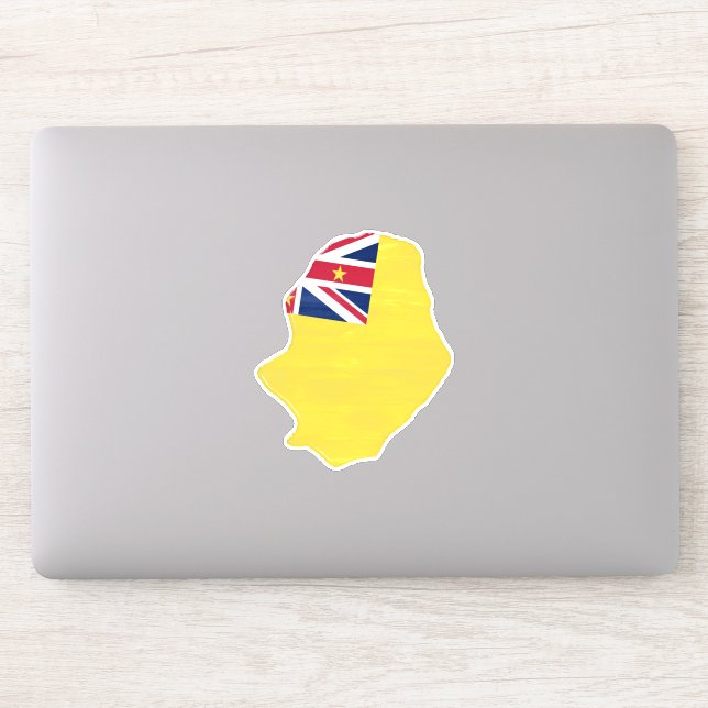 Niue flag and map (Computer)