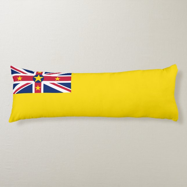 Niue Flag Body Cushion (Front)
