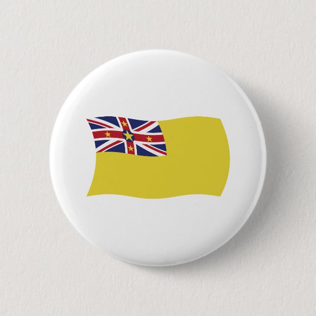 Niue Flag Button (Front)