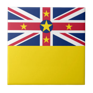 Niue Flag Ceramic Tile