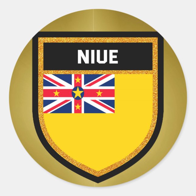 Niue Flag Classic Round Sticker (Front)