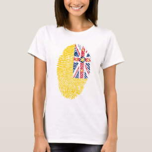 Niue Flag Fingerprint T-Shirt