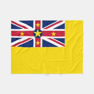 Niue Flag Fleece Blanket