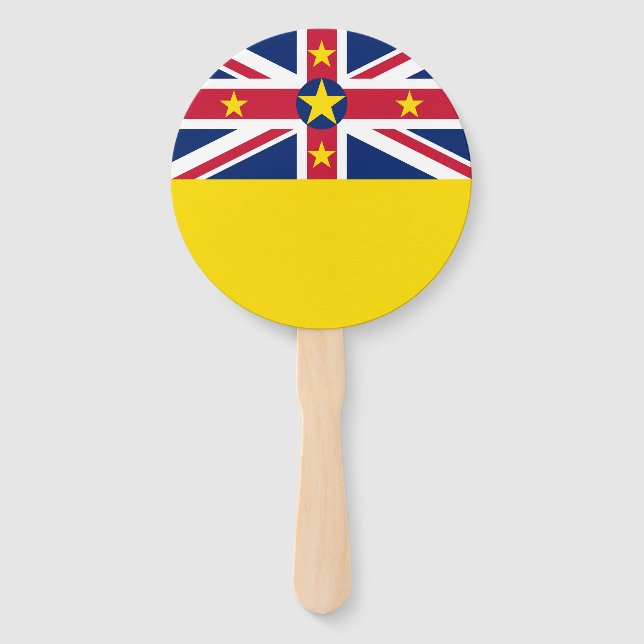 Niue Flag Hand Fan (Front)