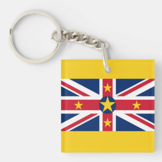 Niue Flag Key Ring