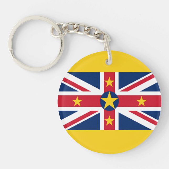 Niue Flag Key Ring (Front)