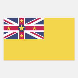 Niue Flag Rectangular Sticker