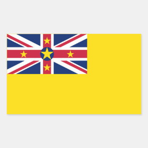 Niue Flag Rectangular Sticker