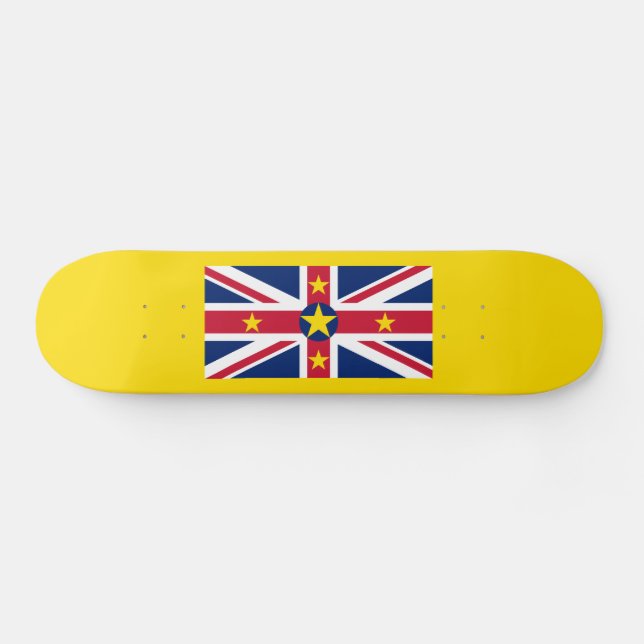 Niue Flag Skateboard (Horz)