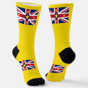 Niue Flag Socks