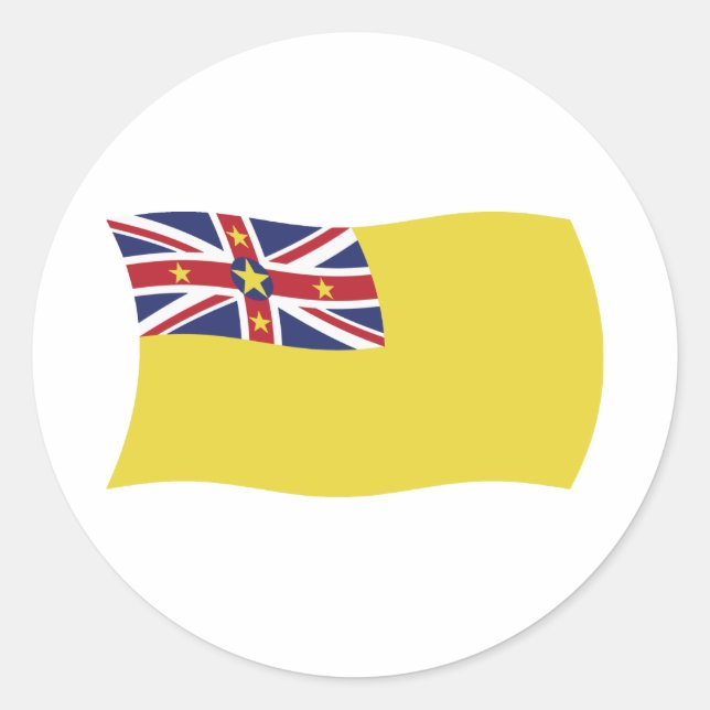 Niue Flag Sticker (Front)