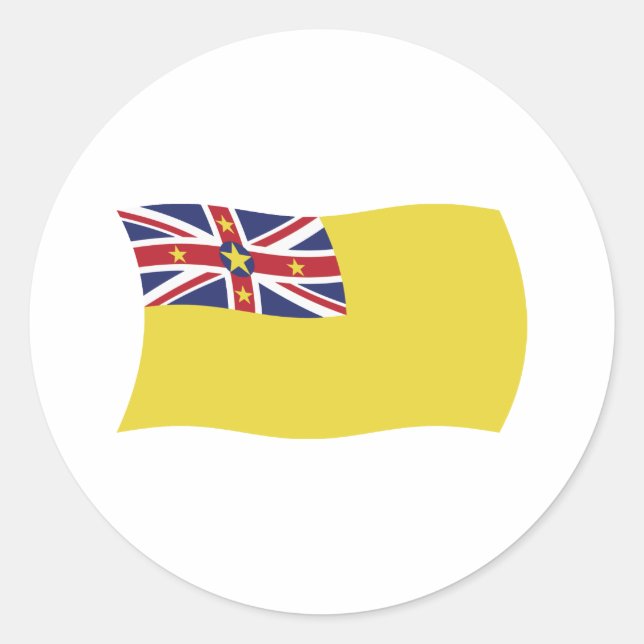 Niue Flag Sticker (Front)