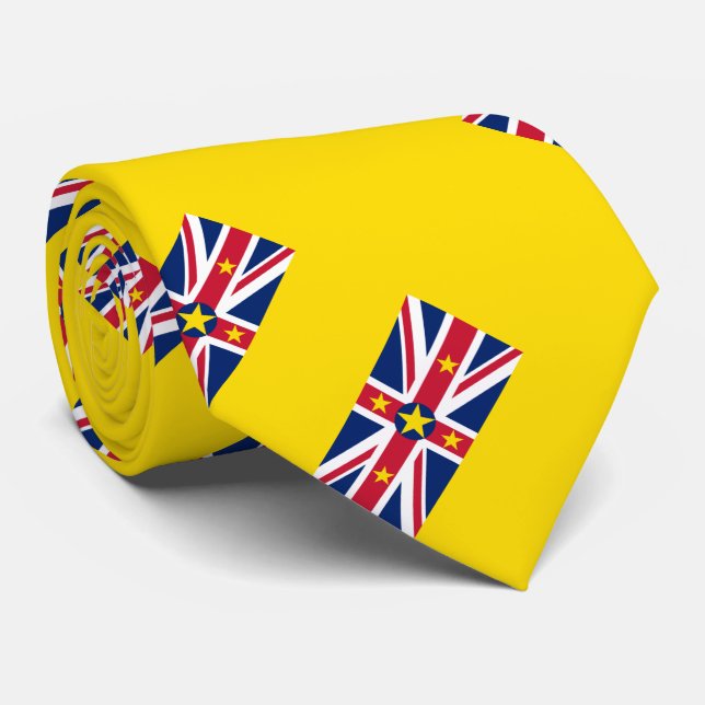 Niue Flag Tie (Rolled)