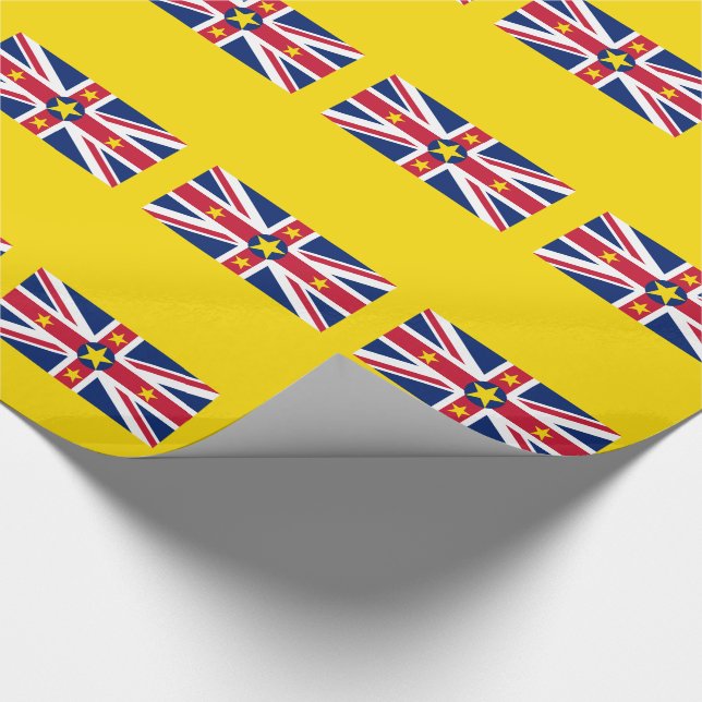 Niue Flag Wrapping Paper (Corner)