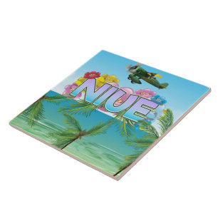 Niue South Pacific travel poster Tile