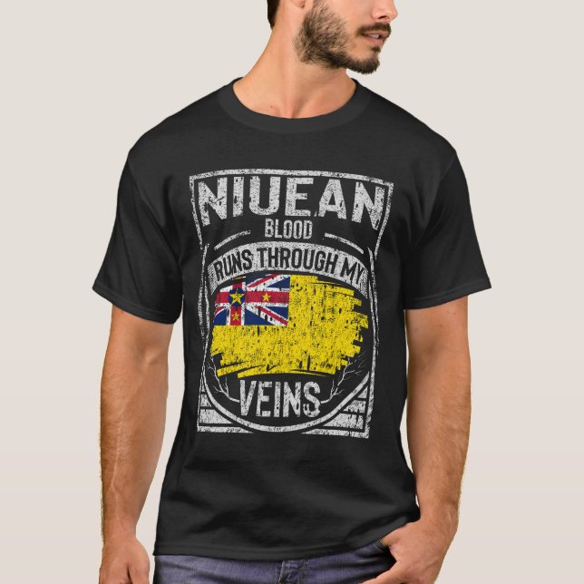 Niuean Blood Runs Through My Veins T-Shirt (Front)