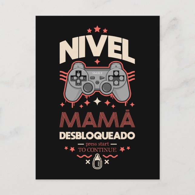 Nivel mama desbloqueado postcard (Front)