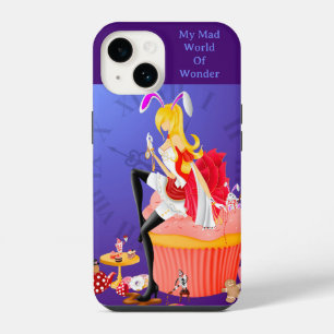 Nivens McTwisp White Rabbit on Cupcake iPhone 14 Case