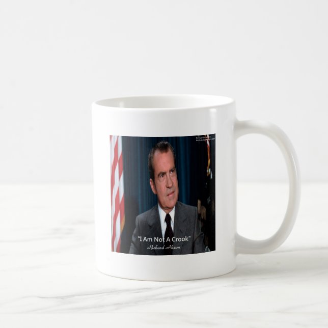 Nixon & Not A Crook Quote Coffee Mug (Right)