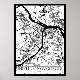 Nizhny Novgorod Russia City Map Poster