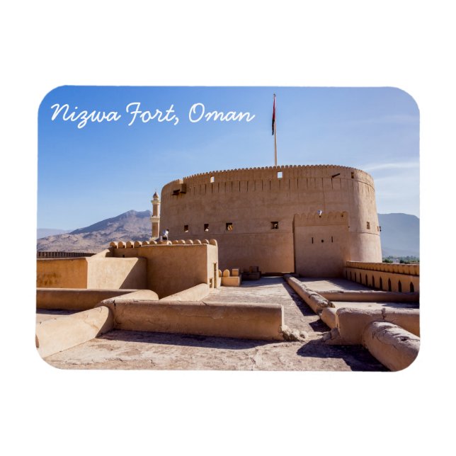 Nizwa Fort in Nizwa, Oman Magnet (Horizontal)
