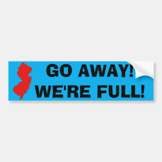 NJ "Go Away! We're Full" sticker