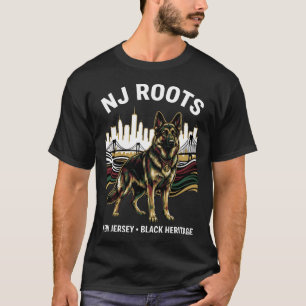 NJ Roots German Shepherd Black Heritage Pride Art T-Shirt
