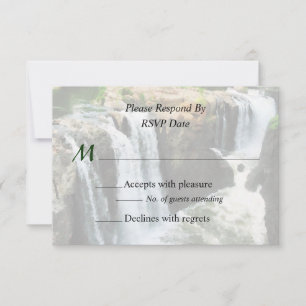 NJ - Waterfall Paterson NJ Wedding Supplies RSVP Card