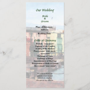 NJ - Waterfront Bridgetown Barbado Wedding Program