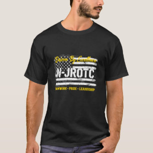 NJROTC Teamwork-Pride-Leadership USA Flag JROTC Na T-Shirt